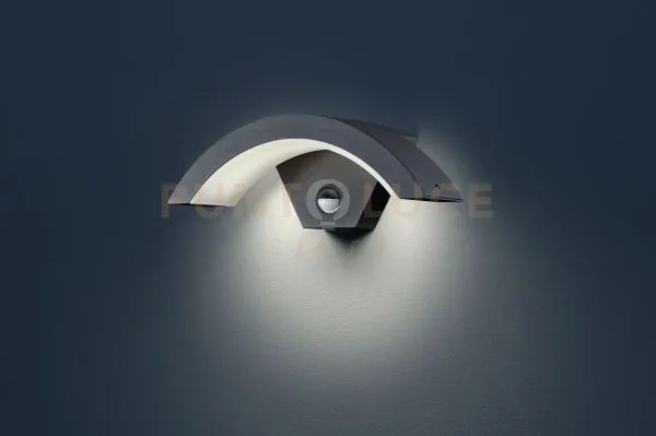 Ohio applique led 7,5 w 800 lm, 3.000 k alluminio arco con sensore ...