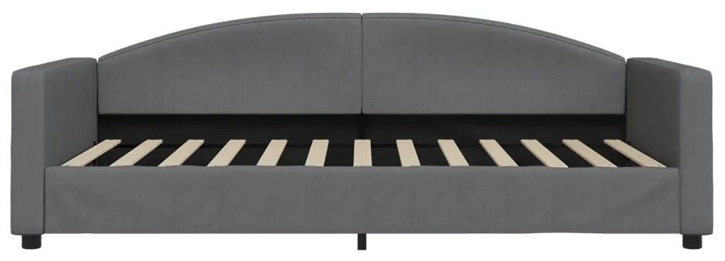 Letto da giorno grigio scuro 100x200 cm in tessuto