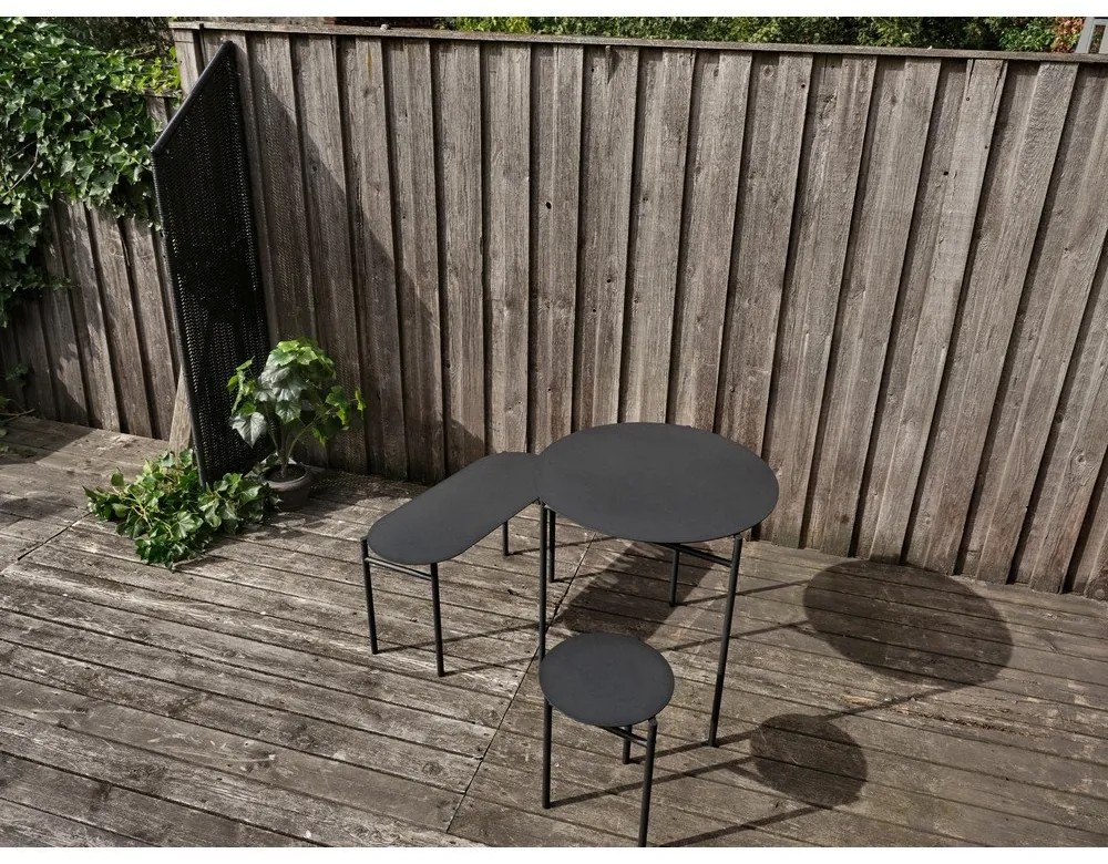 Sgabello in metallo nero Disc - Zone