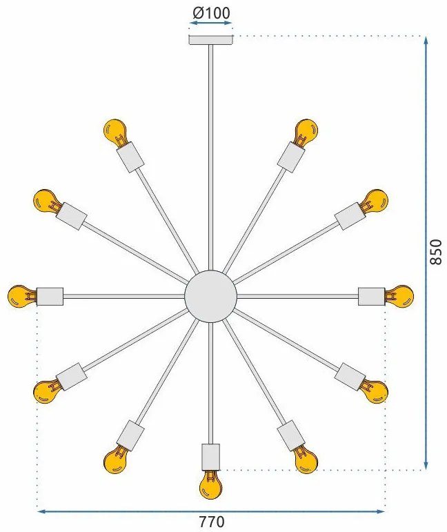 LAMPADA DA SOFFITTO PENSILE APP259-18C