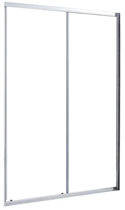 Porta doccia scorrevole Essential L 120 x H 185cm, Sp. 4 mm in vetro vetro senza finitura / trasparente profilo cromo