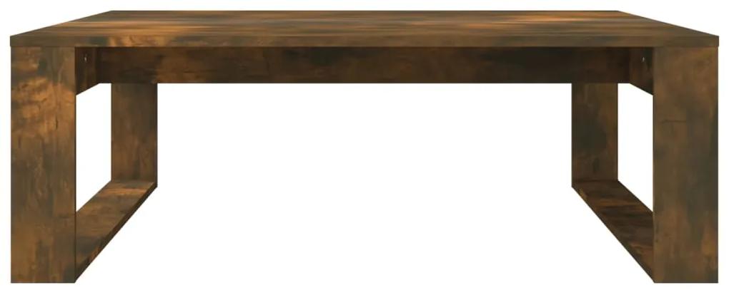 Tavolino da salotto rovere fumo 100x100x35 cm legno multistrato