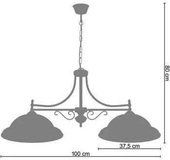 Tosel  Lampadari, sospensioni e plafoniere Lampada da Soffitto tondo metallo dorato e verde  Tosel