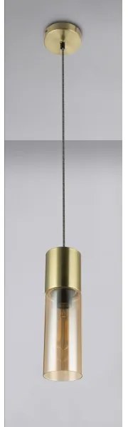 GLOBO 21000HM - Lampadario a sospensione con filo ANNIKA 1xE27/25W/230V diametro 10,5 cm ottone