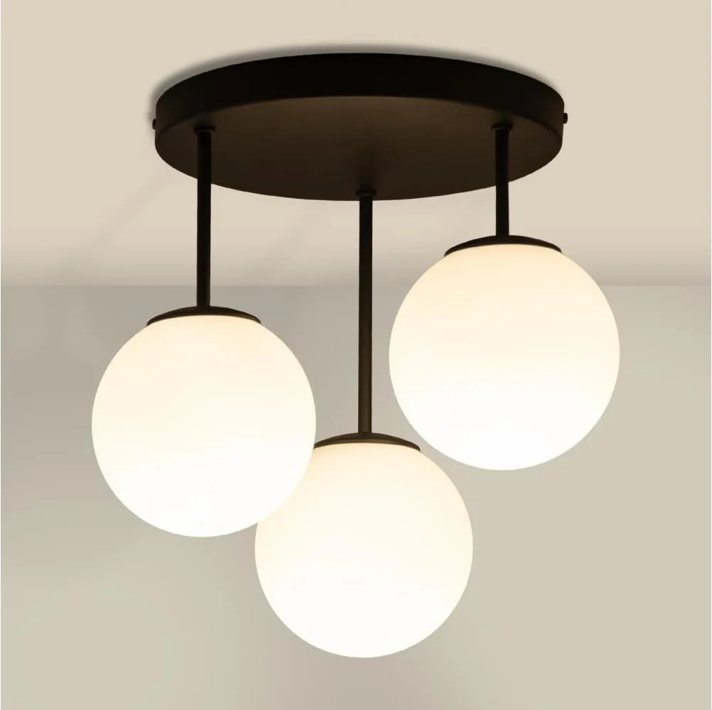 Lampadario a plafone MOONLIGHT 3xE27/15W/230V nero
