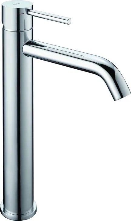 Rubinetto per lavabo getto laminare cristallino TAYRONA cromato lucido HUBER H 28.7 cm