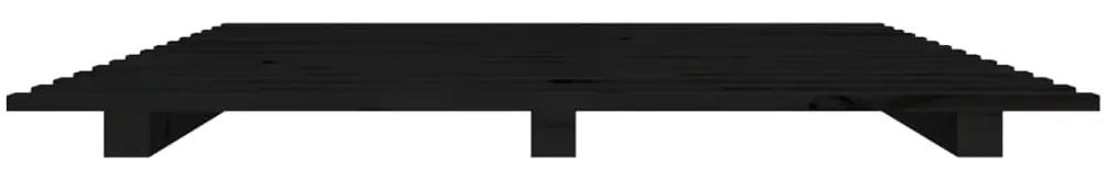 Giroletto nero 120x200 cm in legno massello di pino