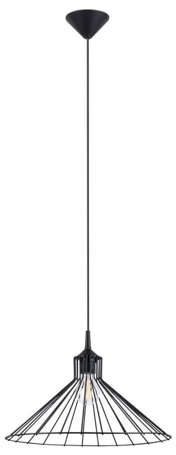 Sollux SL.1186 - Lampadario a sospensione con filo EDA 1xE27/15W/230V nero