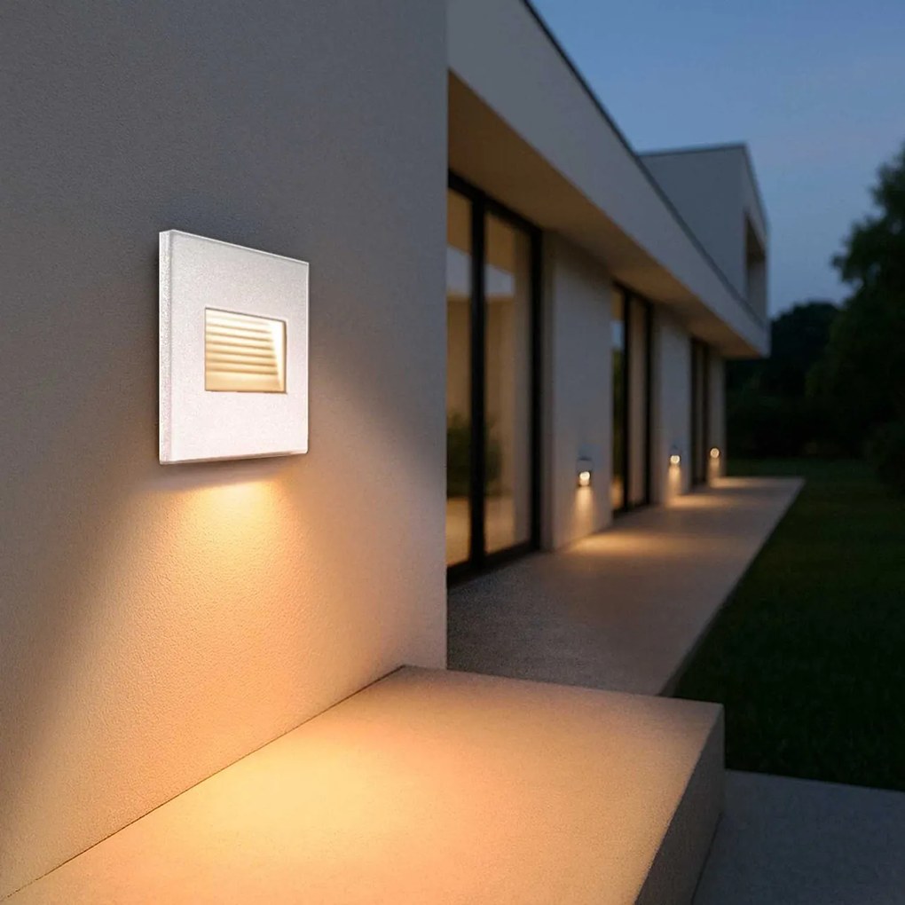 Segnapasso LED per scatola 503 3.5W IP65 Luce Asimmetrica Colore Bianco Caldo 2.700K