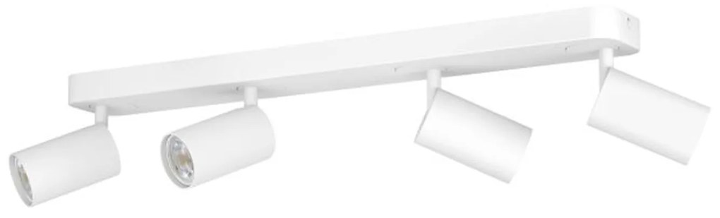 Spot Moderno Telimbela Z In Acciaio Bianco 4 Luci Gu10 4,9W Ip20