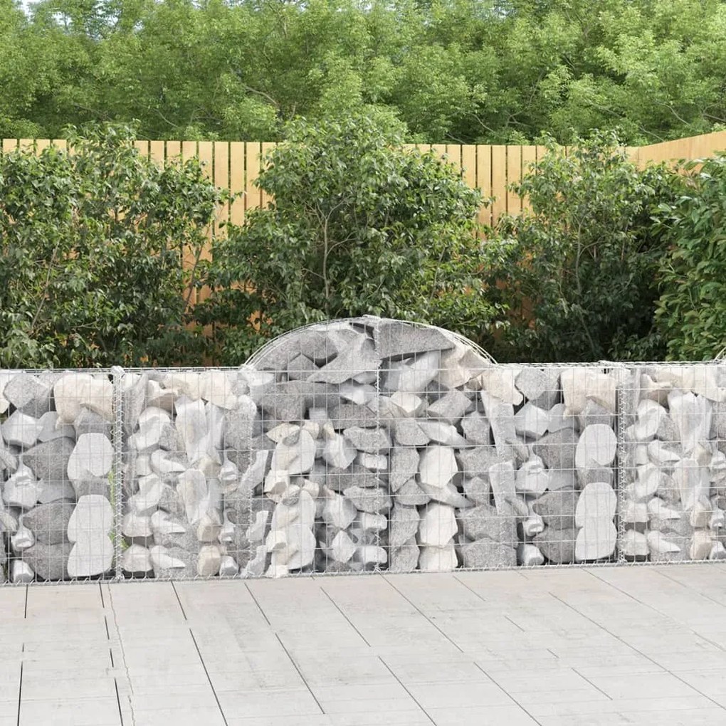 Cesti Gabbioni Ad Arco 25 Pz 200x30x80/100 Cm Ferro Zincato /