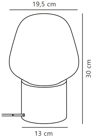 Nordlux - Lampada da tavolo CHRISTINA 1xE27/25W/230V calcestruzzo/nero