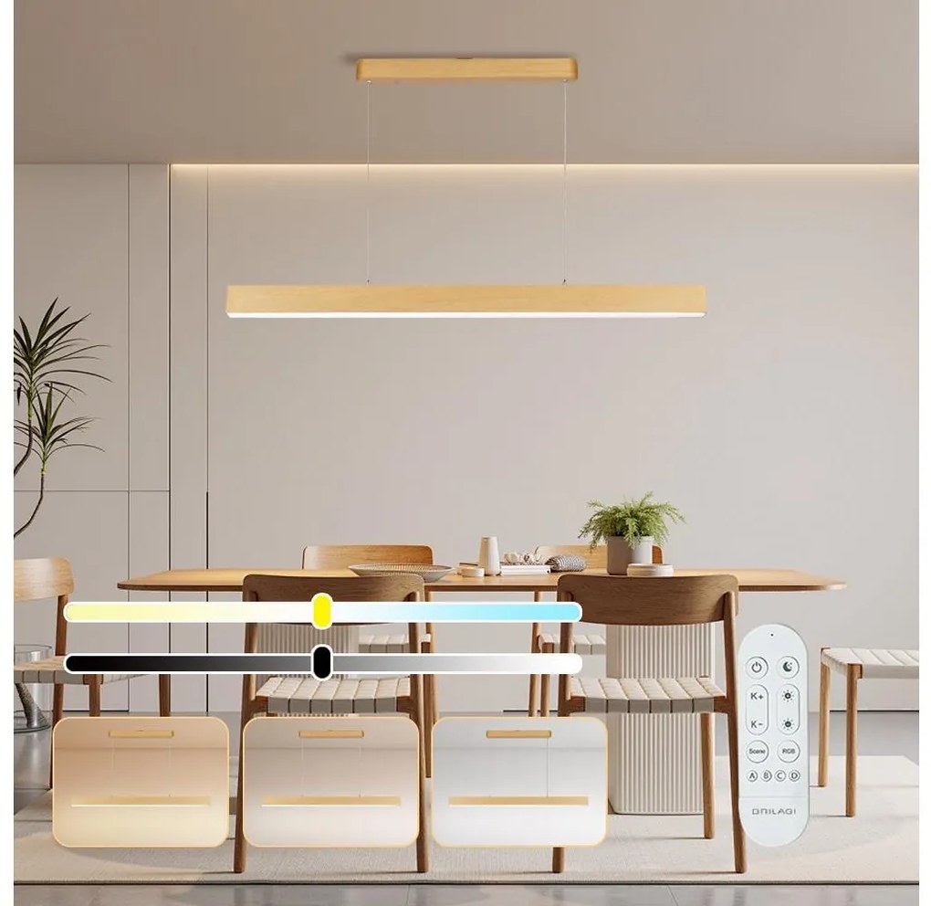 Brilagi - Lampadario LED dimmerabile SLEEKLINE SMART LED/40W/230V Wi-Fi Tuya + telecomando