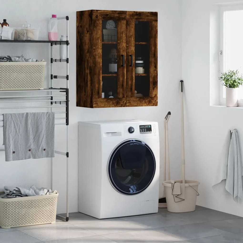 Mobile A Parete Rovere Fumo 69,5x34x90 Cm /