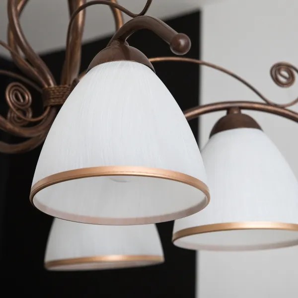 Lampadario a catena RETRO II 5xE27/60W/230V, bronzo patinato