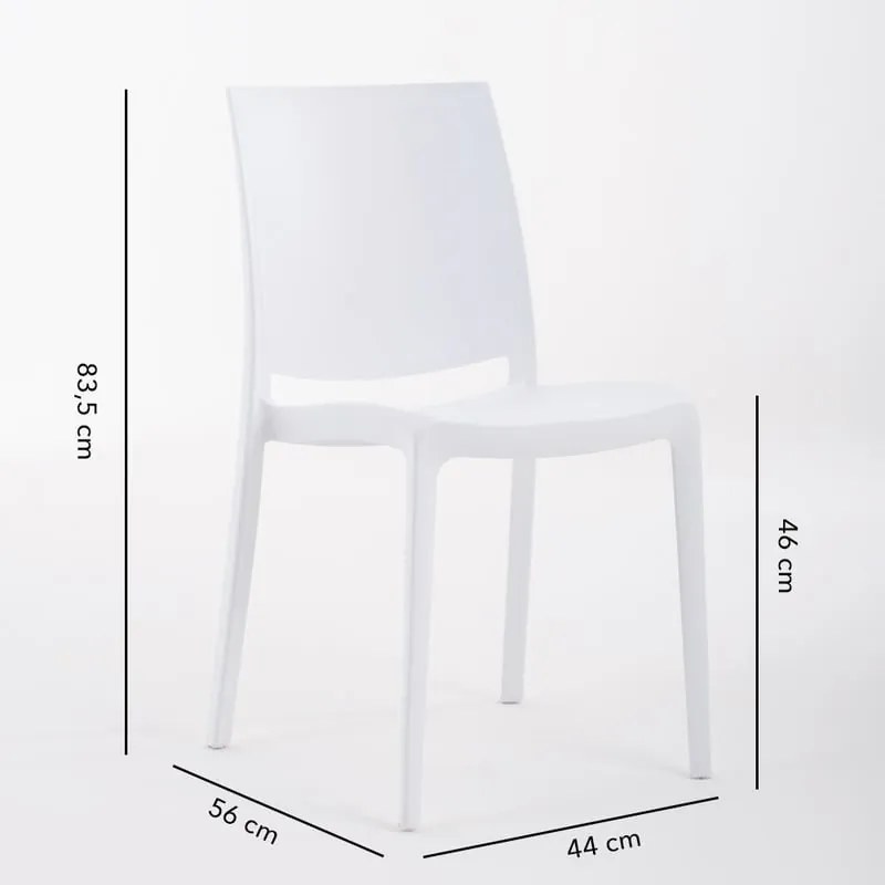 Sedia da giardino London NEW GARDEN bianco, set da 2 pezzi