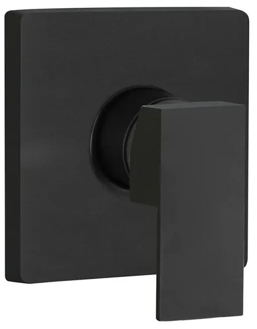Miscelatore doccia incasso nero opaco in ottone design squadrato Kubo