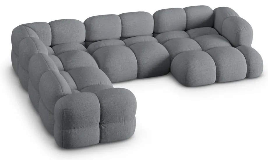 Divano angolare grigio (con penisola a sinistra/a U) Loretto – Cosmopolitan Design