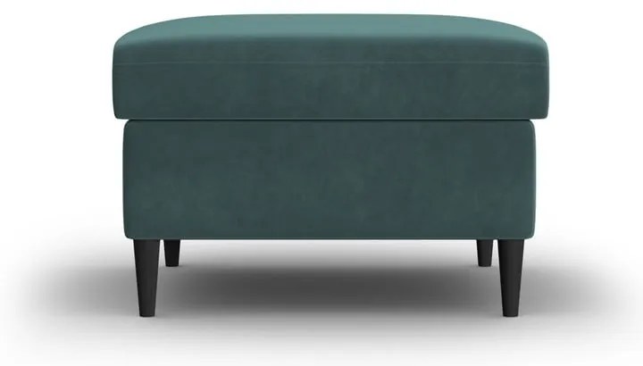 Poggiapiedi color petrolio con rivestimento in velluto Kyoto – Cosmopolitan Design