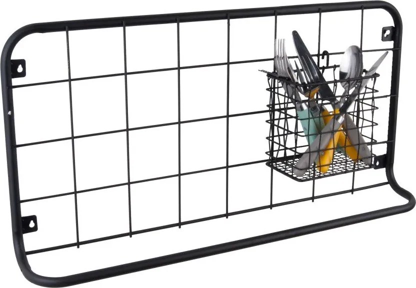 Organizzatore da parete in nero Open Grid - PT LIVING