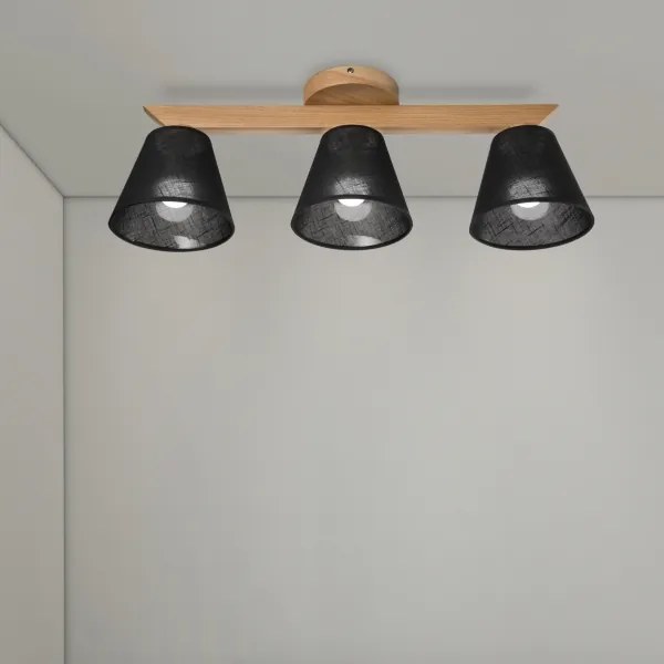 Brilagi - LED Lampadario a plafone ANTHONY 3xE14/40W/230V quercia/nero