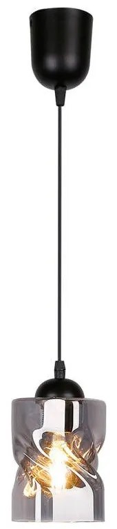 Lampada a sospensione nera con paralume in vetro ø 10 cm Felis - Candellux Lighting