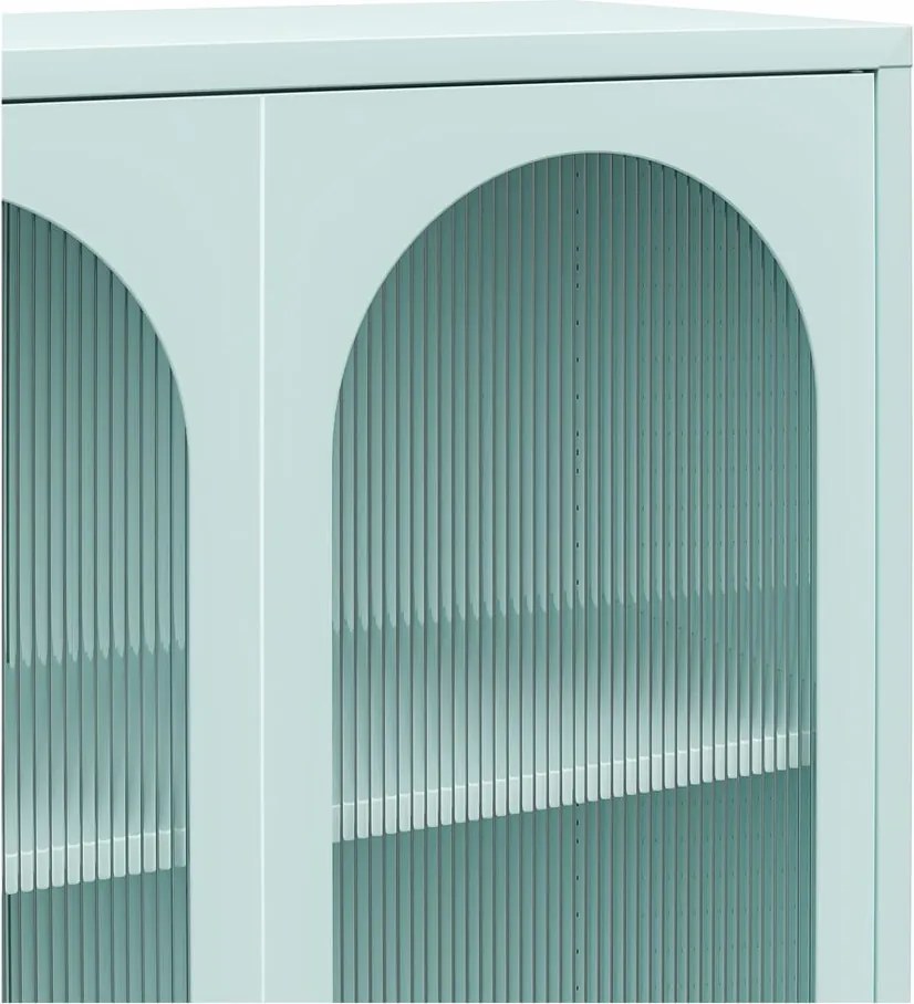 Vetrina in metallo azzurra 80x186x40 cm Luna - Støraa