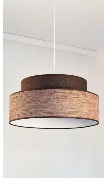 Lampadario a sospensione con filo GRACE 1xE27/60W/230V diametro 40 cm marrone/beige