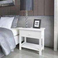 Comodino in Legno Bianco 242870