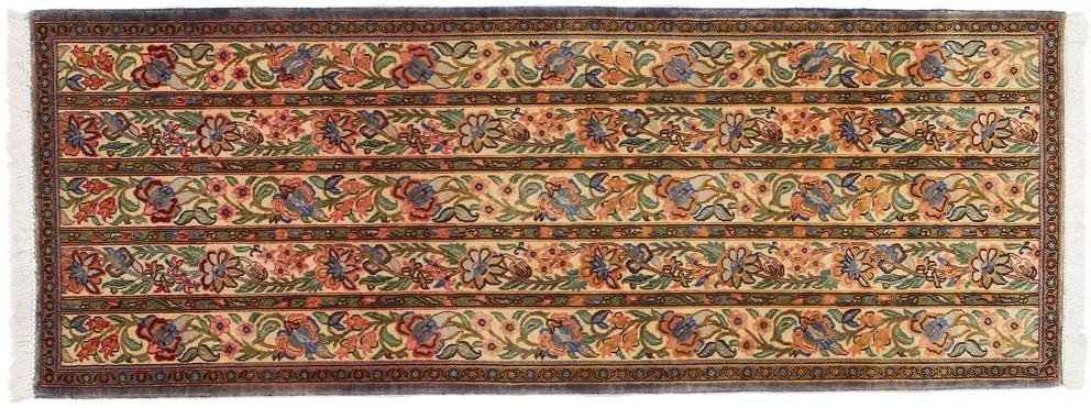 Ghom Tappeto 190 x 70 Rosa (Iran) Annodato A Mano