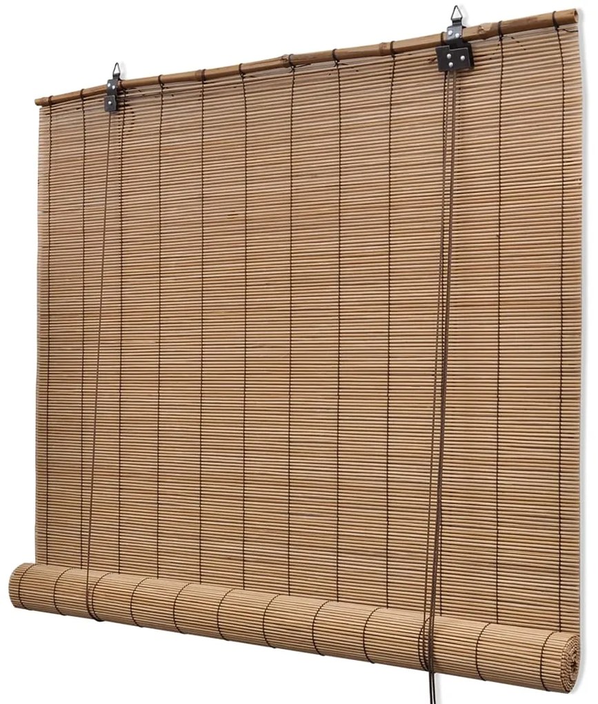 Tende A Rullo İn Bambù Marrone 150x220 Cm /