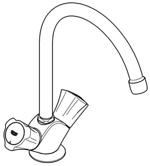 GROHE 31831001 - Miscelatore per lavello COSTA L, finitura cromo lucido