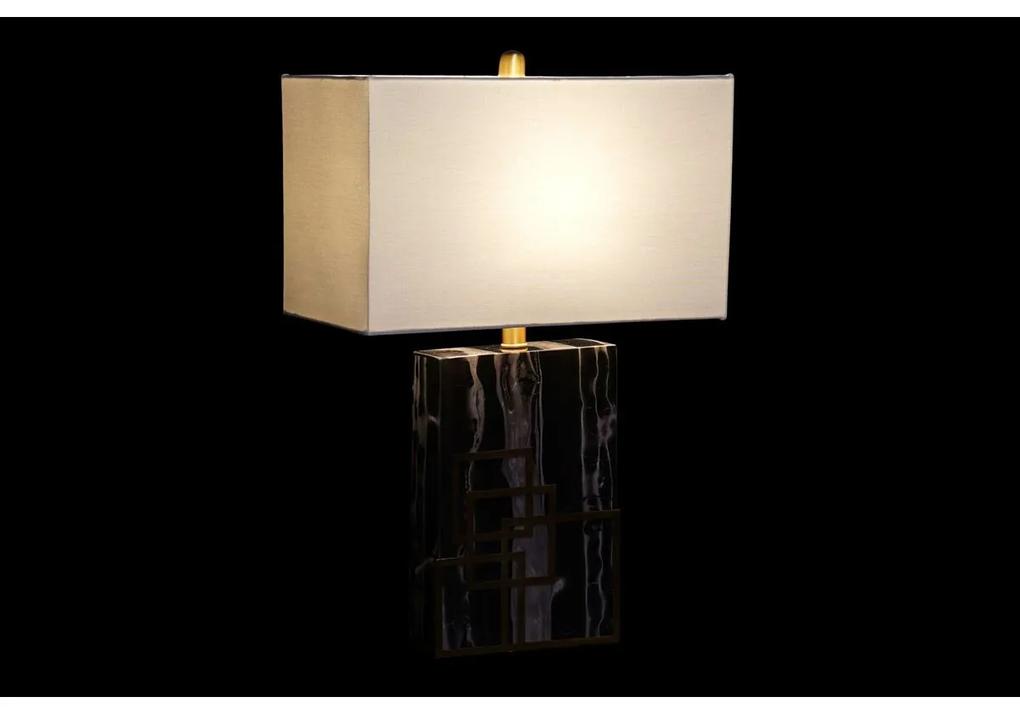 Lampada da tavolo DKD Home Decor 40 x 23 x 58 cm Nero Dorato Metallo Bianco 220 V 60 W