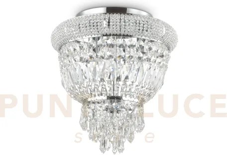 Dubai lampadario da soffitto cromo con cristalli molati 3 luci atta...
