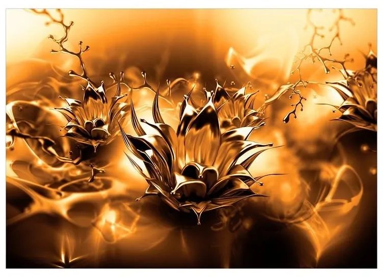 Fotomurale adesivo  Oily Flower (Orange)  Larghezza x Altezza Home decor 147x105