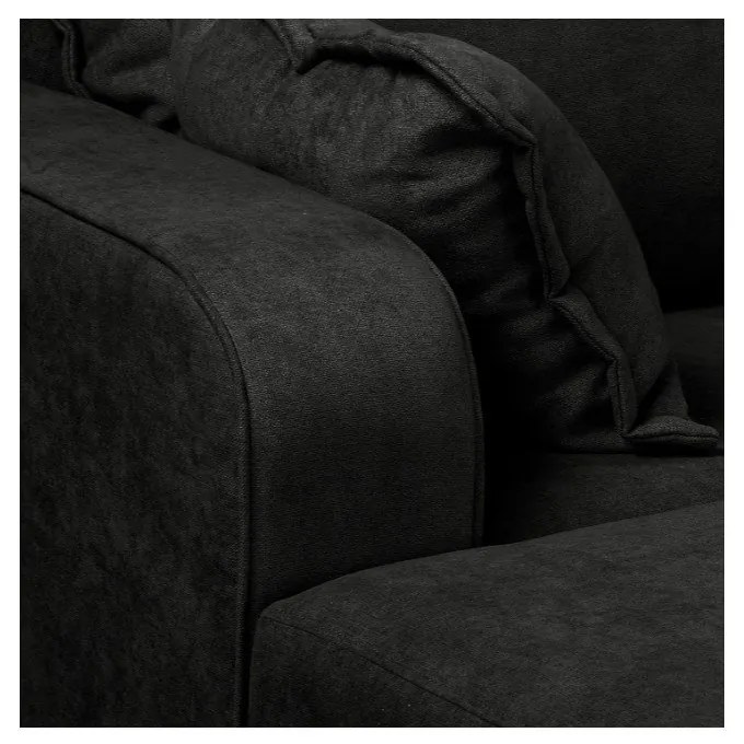 Divano angolare nero (angolo sinistro) Beata - Ropez