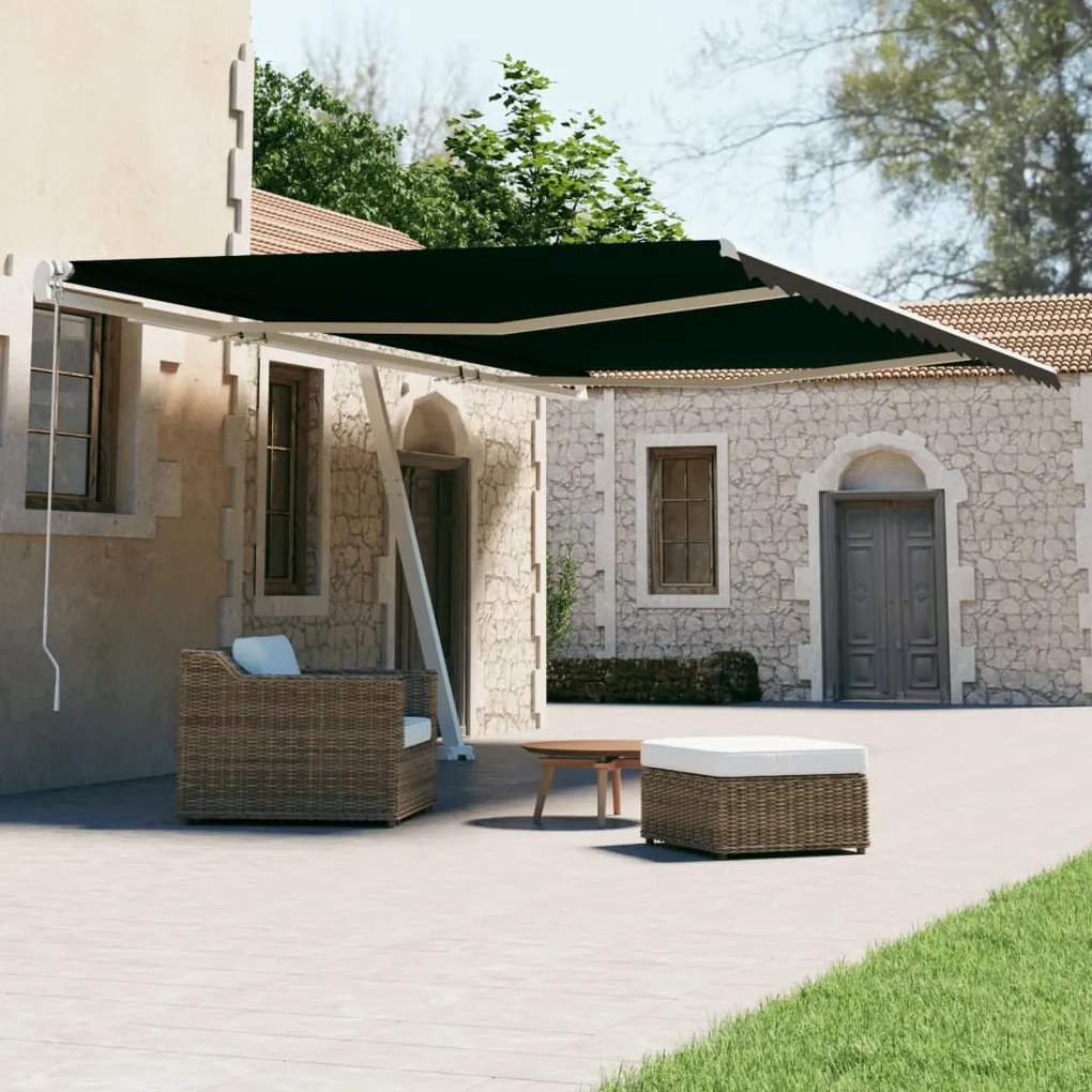 Tenda Sole Retrattile Automatica 500x300 Cm Antracite /