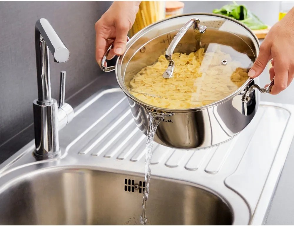 Pentola in acciaio inox con coperchio per induzione 5 l Duetto+ - Tefal