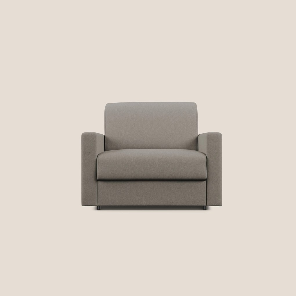Chris poltrona letto in tessuto impermeabile T13 tortora