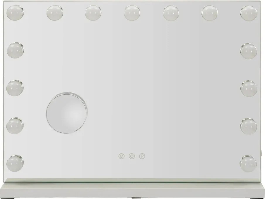 Specchio da parete con illuminazione/con ripiano 55x43 cm Hollywood – Mauro Ferretti