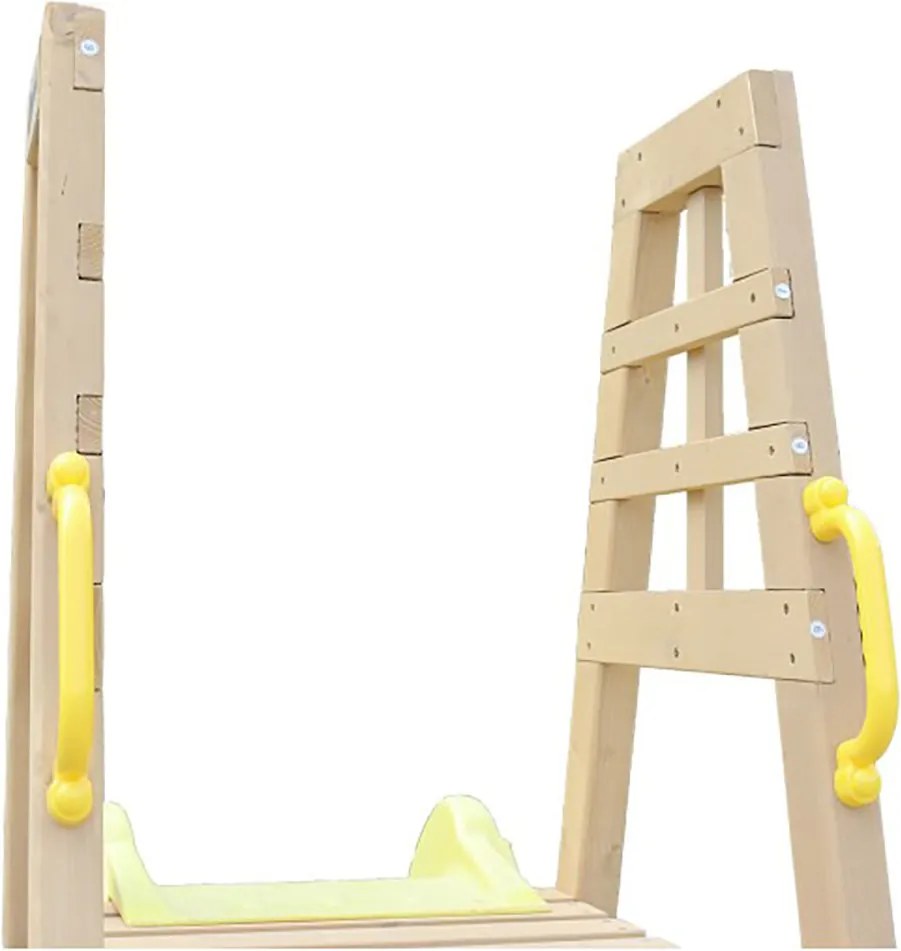 Scivolo da Giardino 262x60x183cm Certificato Fsc in Legno Giallo...