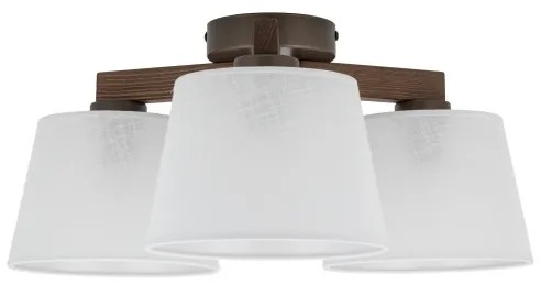 Brilagi - Plafoniera da soffitto LATTE 3xE27/15W/230V pino/bianco