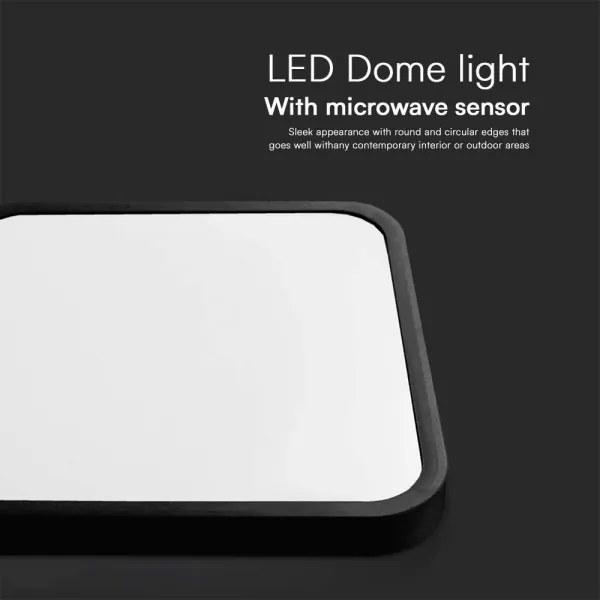 Plafoniera LED da bagno con sensore LED/18W/230V 4000K IP44 nero