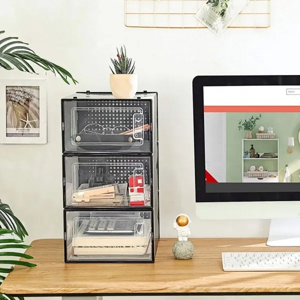 Scaffale modulare con scomparti BOXIFY nero