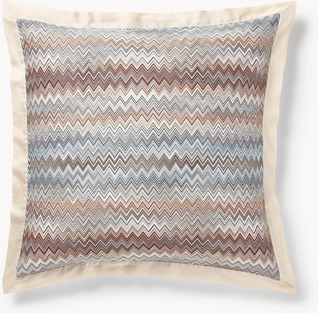 Set di 2 federe in cotone con motivo a zig-zag John Re