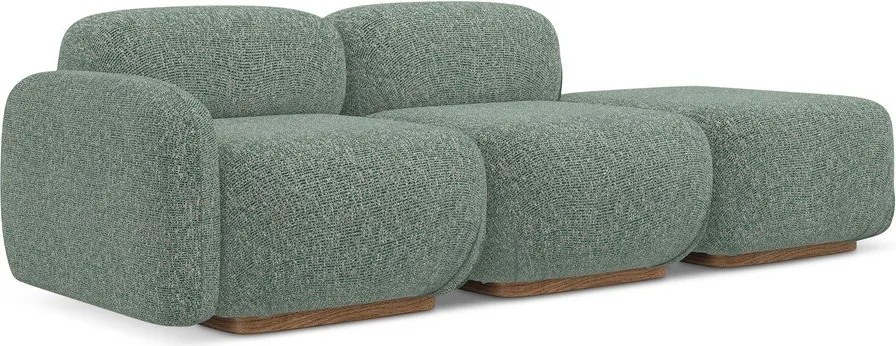 Chaise lounge componibile verde chiaro (con penisola a sinistra) Ailani – Makamii