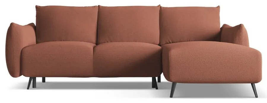 Divano angolare rosa (con penisola a destra) Malie – Makamii