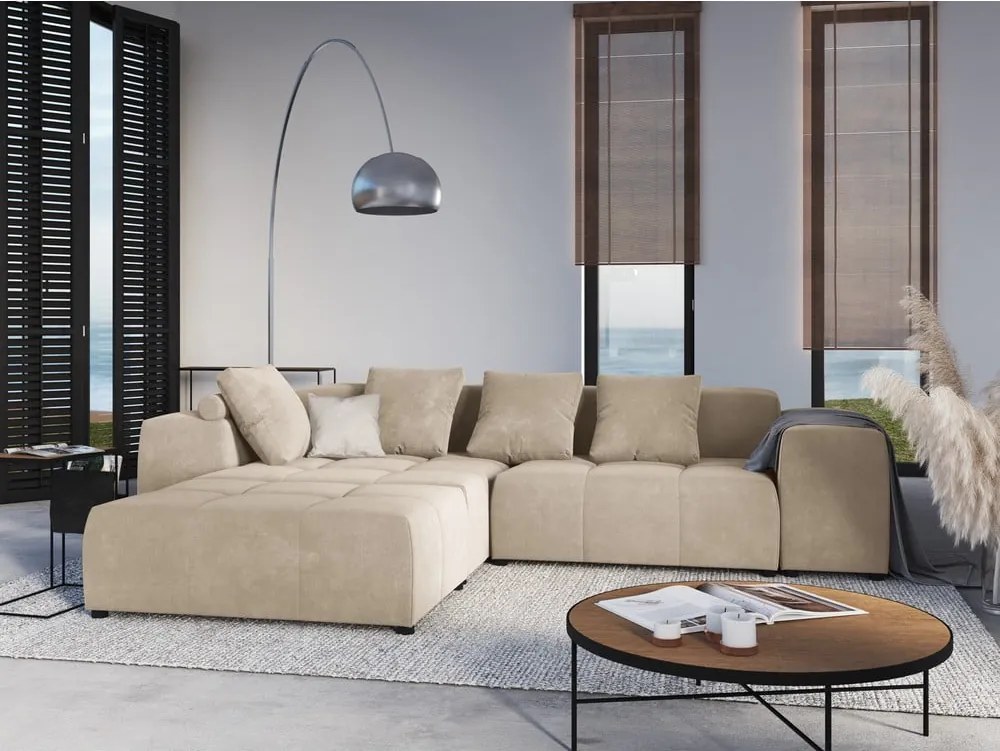 Modulo divano in velluto beige Rome Velvet - Cosmopolitan Design