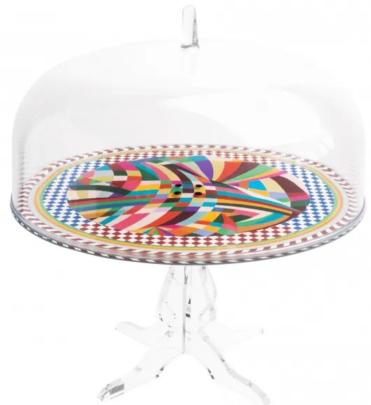 VESTA Alzata con campana Decor -  in 4 decori RAINBOW