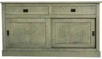 Madia credenza 2 ante scorrevoli 2 cassetti in rovere patinato 150x50x90h